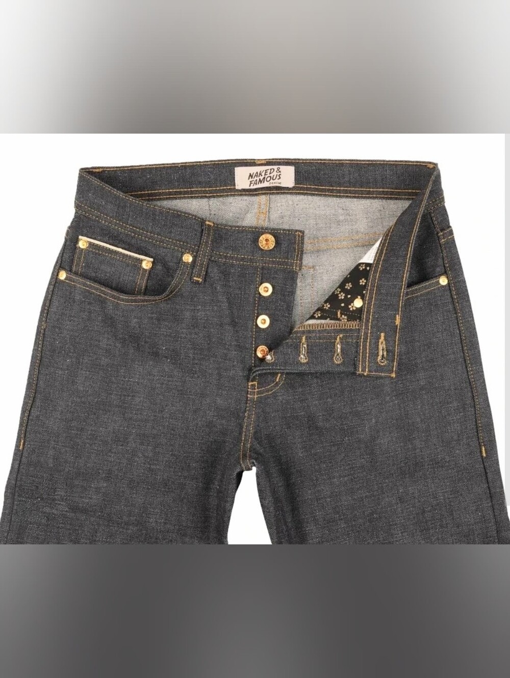 Naked & Famous Deadstock Real Gold Denim Selvedge Easy Guy Men’s Jeans Sz 29
